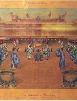 Bộ tranh về Triều đình Huế (la Cour de Hué) của nghệ nhân Nguyễn Văn Nhân thực hiện năm Ất Mùi – 1895, dưới triều Thành Thái, cách đây 124 năm.