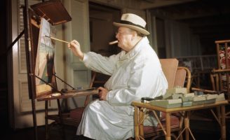 Tranh vẽ bởi Churchill từ bộ sưu tập của nữ diễn viên Hollywood Angelina Jolie, được bán với giá 8,3 triệu bảng Anh